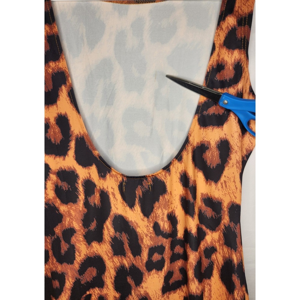 ChicMe Womens Leopard Print Sleeveless Bodycon Mini Dress Size XL - Picture 3 of 9